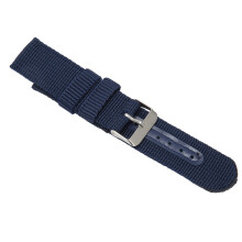 Snygga och enkla armband för 22 mm klocka, tvättbart klockarmband i kanvas och nylon med kraftigt sydd militär design, snabbkoppling