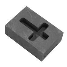 Molde de grafito para lingotes para refinación y fundición de metales, molde cruciforme de amplia aplicación para oro, plata, latón, cobre y