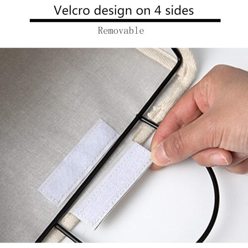 Efficient Wall Hanging Storage, High Quality Canvas Organizer With Iron Frame Support For Dormitory, Bathroom, And Kitchen Use (White) 2