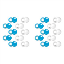 20 paar hardloopstartmagneten, magnetische racestartclips, marathonstartclips, hardloopstartgespen, startsluitingen, blauw en wit