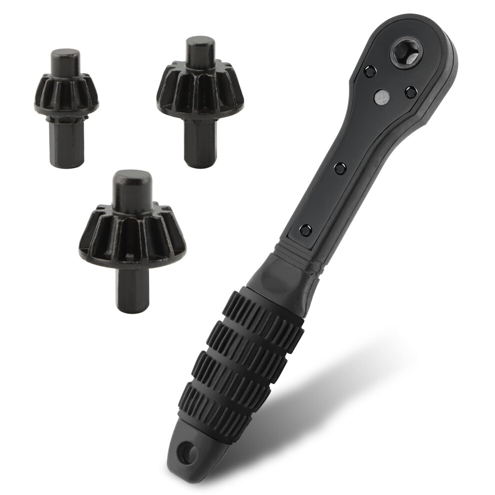 Drill Chuck Wrench With 3 Interchangeable Heads 1.510 1.513 316Mm Heavy Duty Ratchet Key 9001264067335