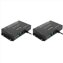 2X WiFI LED Pixel Controller Artnet to SPI Supports Software LAN Synchrony SD Card DMX512 Console (H807SA)EU Plug