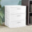 White 3 Drawer Plastic Storage Tower with Textured Wideweave Finish for Small Space Organization 4