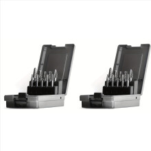 2 Set 1/4 Carbide Burr Kit 1/4 Shank Die Grinding Bit Drill Bit for Metal Rotary Tool File Welding Wood Stone Deburring