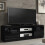 TV Unit 120cm Aura - Black with Gloss Doors 1
