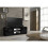 TV Unit 120cm Aura - Black with Gloss Doors 2