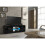 TV Unit 120cm Aura - Black with Gloss Doors 6