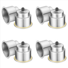 Conjunto de 8 porta-copos em aço inoxidável para barco, carro, caminhão, trailer com dreno.