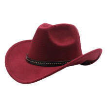Porkpie Hat Casual Top Hat Panama Hat Hoofddeksels- Claret
