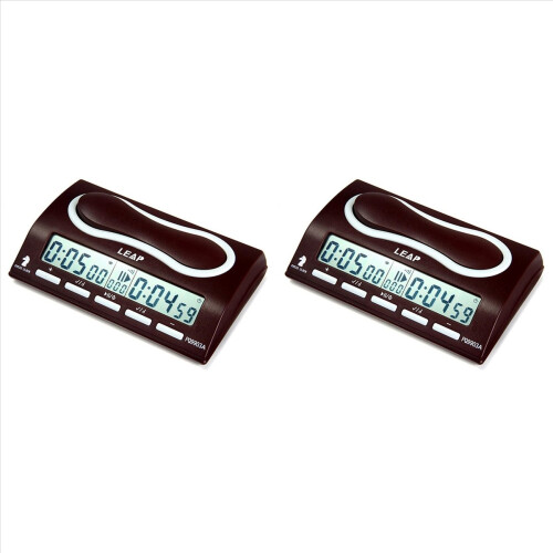 2X LEAP Chess Clock Advanced Digital Chess Timer with 7 Type 38 Timing Set Modes Clock Chess Timer