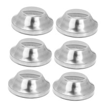 6pcs Stainless Steel Post Base Cover for Deck Railing Round Tube Anchor Rust‑Resistant Easy Install