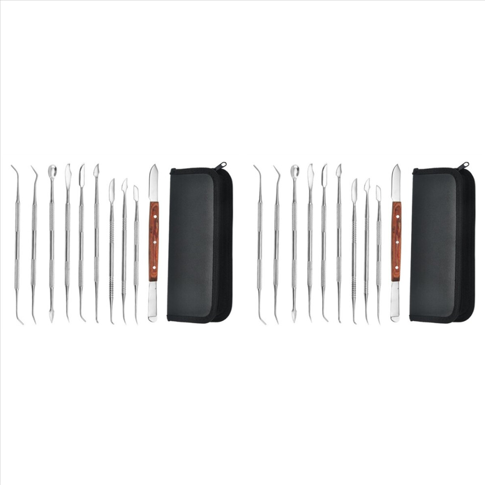 20X Dental Spatula Plaster Knife Practical Stainless Steel Versatile Teeth Wax Carving Tool Set