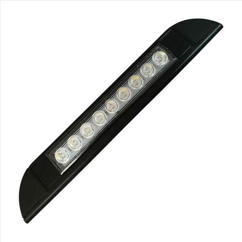 3X 9 LED φως τέντας 12V 24V αδιάβροχο 256mm εξωτερικό τροχόσπιτο λωρίδα λωρίδας μαύρο 1