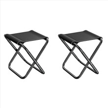 2x Outdoor-Klapphocker, tragbarer Hocker, Reisehocker, Campinghocker, Angelhocker, Klapphocker, U-Bahn-Wartebereich, groß