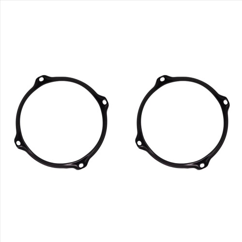 2 aros de bateria de liga leve de 6 polegadas com 4 furos, aro de caixa de 6 polegadas, peças de instrumentos de percussão, preto.