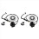 Kit com 2 pastilhas e discos de freio para motos de 50cc, 110cc, 125cc, 150cc, 200cc e 250cc. 1