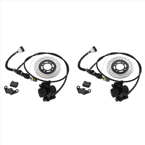 Kit com 2 pastilhas e discos de freio para motos de 50cc, 110cc, 125cc, 150cc, 200cc e 250cc.