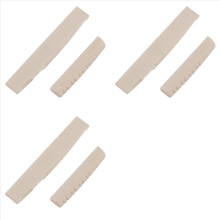 Conjunto de 3 rastilhos e pestanas de osso para violão folk de 12 cordas (49mm/76mm) - Peças de reposição para violão