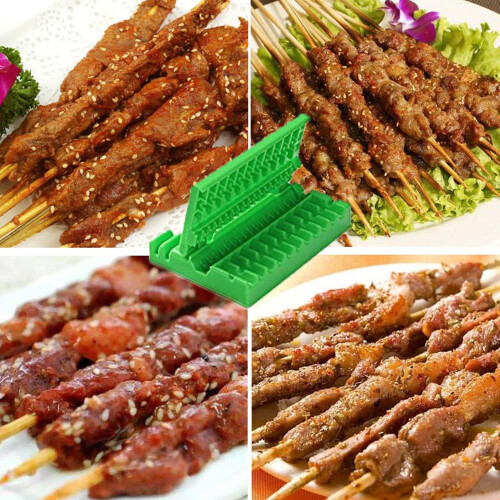 BBQ Skewer Maker 3in1 Quick Press Tool for Uniform Kebab Size Easy Safe Meat Preparation 2