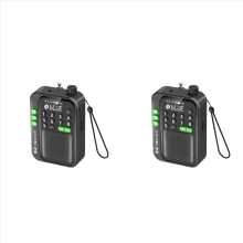 2X C90 Mini Pocket FM Radio Digital Radios Receiver Wireless Bluetooth MP3 Speaker with LED Display C