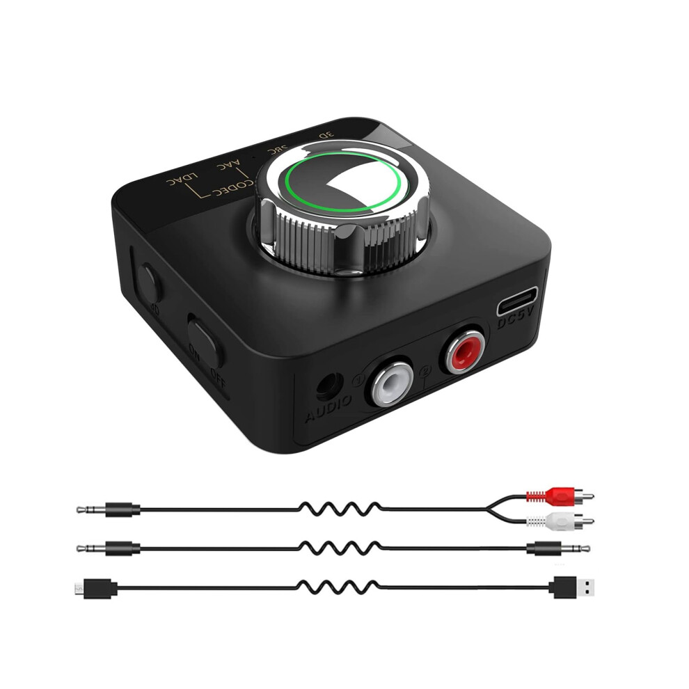 Bluetooth Audio Receiver Bluetooth 5.0 Ldac Aptx Hd Low Latency Hifi Rca Adapter For Home Stereo 9001264067557
