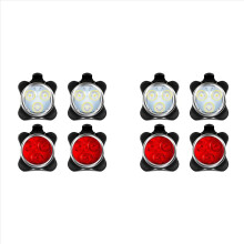 8er-Pack USB-wiederaufladbares Fahrradlicht-Set, LED-Fahrradlicht vorne und hinten für Nachtfahrten, Fahrradzubehör