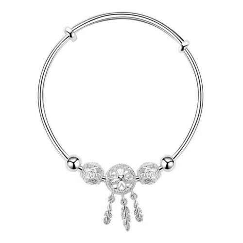 Βραχιόλι με χάντρες Dreamcatcher για γυναίκες, υποαλλεργικό βραχιόλι με ρυθμιζόμενο 1