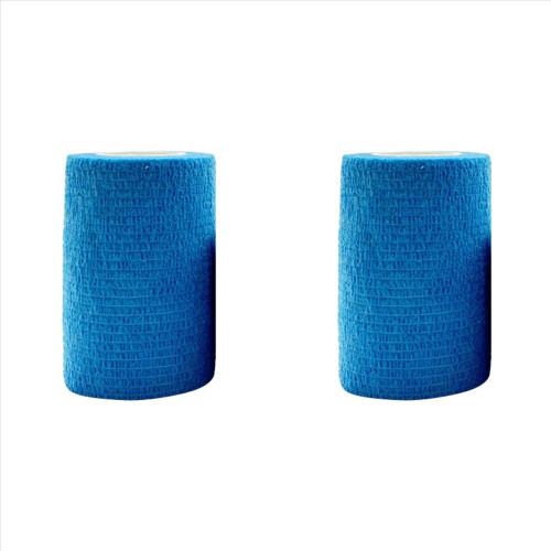 2X Benda elastica autoadesiva Blue Sport per cuscinetti di supporto per ginocchia, dita, caviglie e palmi