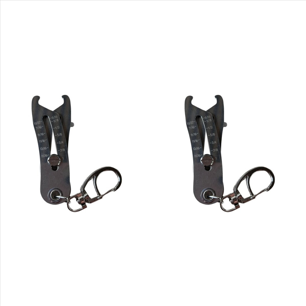 Portable Precise Thread Size Checker Keychain, Nut & Bolt Thread Size Checker Bolt Size Finder Keychain 2Pcs 4852070757355