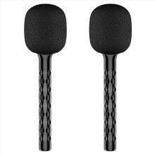 Adaptador duplo para microfone de entrevista com espuma protetora contra vento para GO II, compatível com microfones de lapela sem fio Mic 1 e 2.