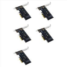 5X PCI-E 3.0 X4 naar NVMe M.2 NGFF M Key SSD Riser-uitbreidingskaart voor 2230/2242/2260/2280 M.2 SSD EM2-5001