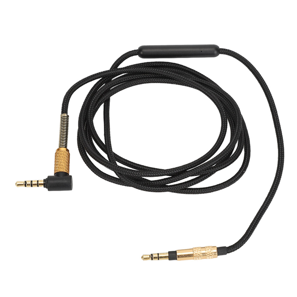Stereo Audio Jack Cable Replacement For Sennheiser Hd598 Hd558 Hd518 Hd599 Hd569 Hd579,Ofc Core Tangle-Free Cable Plated Plug With In-Line Mic Gold 9420858945376