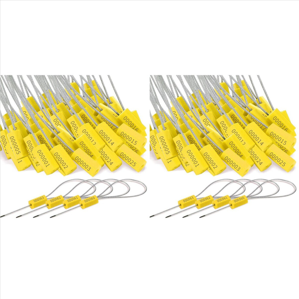 240 Steel Cable Seals Metal Security Seal Numbered Metal Truck Trailer Seals Security Tags Tamper Evident Tags,Yellow 4852070767590