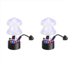 2X 12 LED Mister Fogger Water Fountain Pond Fog Machine Electric Ultrasonic Atomizer with Splash Guard EU Plug