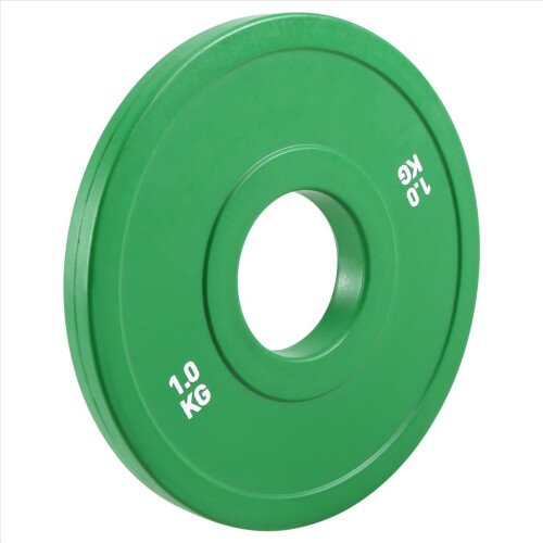 2 Anilhas Micro Tipo para Halteres, em Borracha, com Abertura Adicional de 50,4 mm e 1,0 kg 2