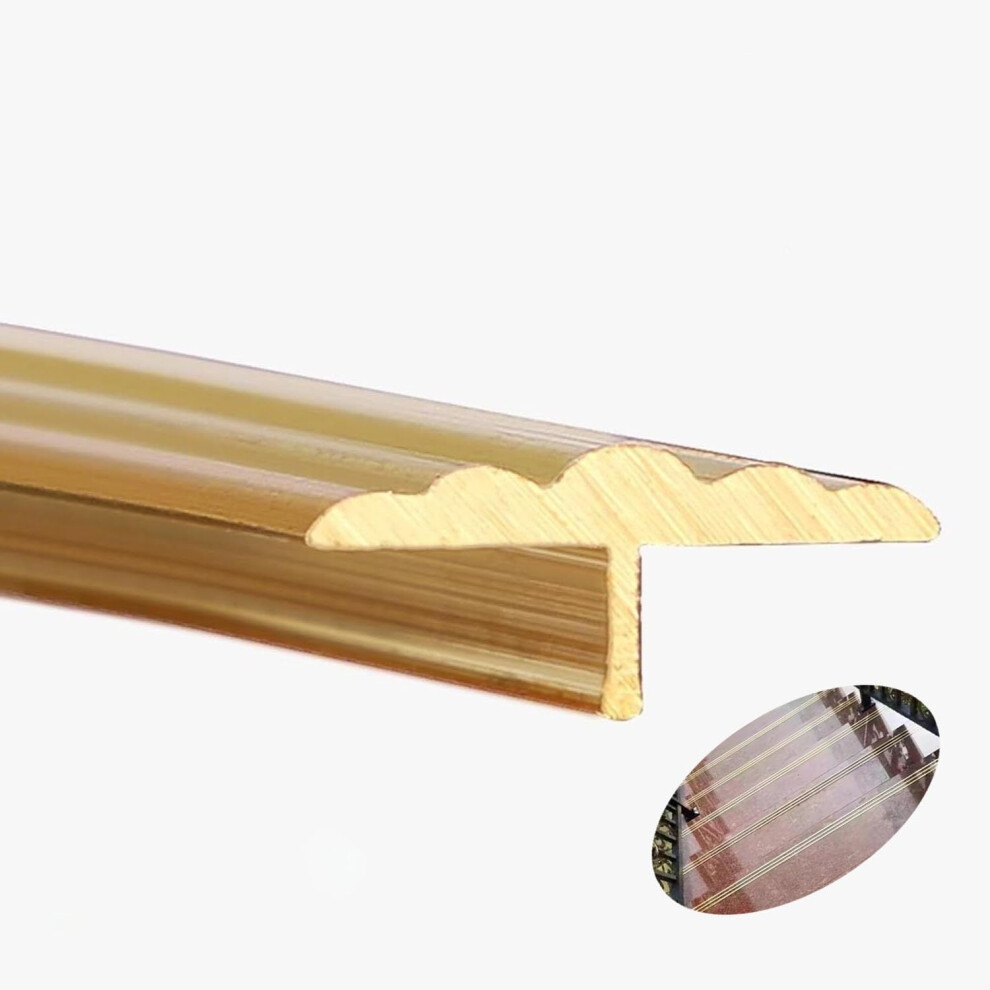 Brass Tshaped Floor Transition Strip 3.3Ft Rustproof Threshold For Wood Vinyl Laminate Tile 9426802900248