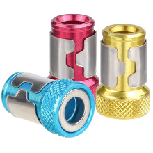 Magnetic Screwdriver Bit Holder Set with Aluminum Alloy Magnetizer Rings for 1/4 Inch Shank