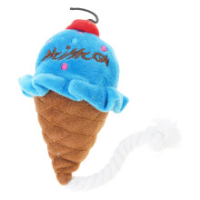 Jouet grinçant à mâcher en forme de nourriture pour-bleu glace