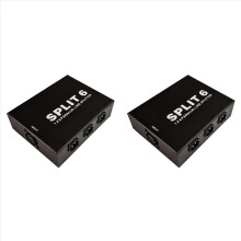 2x passive XLR-Schnittstelle, 1 Eingang, 6 Ausgänge Signalverteiler oder 6 Eingänge, 1 Ausgang Mischer Signalverteiler Bühnenkonferenz