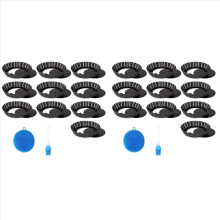 20 Formas para Tartelete de 10 cm (4 polegadas), Antiaderentes, com Fundo Removível, em Aço Carbono, Fáceis de Usar e Limpar