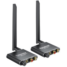 Wireless Audio Transmitter Receiver 2.4GHz Long Range Low Latency for TV Speakers RCA 3.5mm