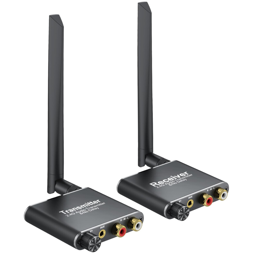 Wireless Audio Transmitter Receiver 2.4Ghz Long Range Low Latency For Tv Speakers Rca 3.5Mm 9001264067915