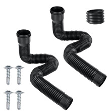 Gutter Downspout Extension Kit, Adjustable 18.559in Rainwater Drainage Pipe, Flexible Heavy Duty 2 Pack