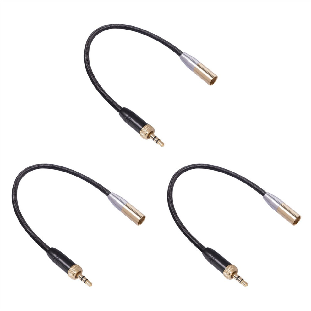 3X Audio Mic Cable Internal Thread 3.5Mm Male To Mini Xlr 3Pin Adapter Cable For Slr Camera Audio Cable Gold 4852070770620