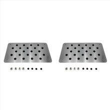 2x aluminiumlegering auto pedaal vloermat zonder tapijt milieuvriendelijke rubberen auto accessoires styling