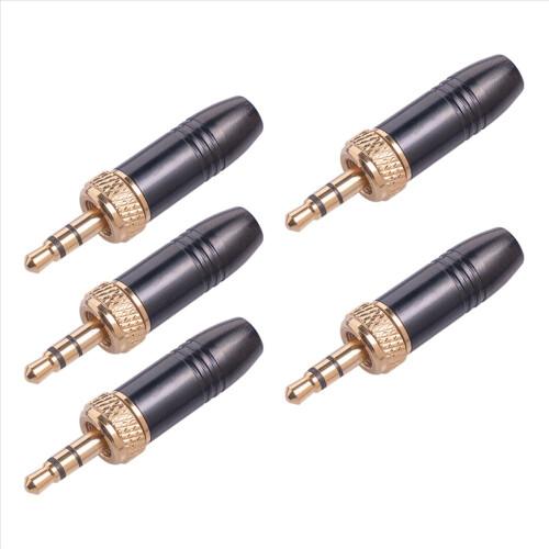 25 unidades de microfone de lapela com plugue de áudio de 3,5 mm e cabo com rosca interna M6. 2