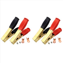 2 Pair Battery Jumper Cable Clamps, Crocodile Clamps, 1000A Pure Brass Cable Wire Clips Suitable for Car Truck Boat