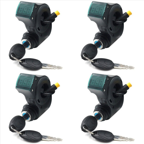 4X Lgnition Lock Key Thumb Throttle Voltmeter Digital Voltage Display Switch 3Pin for M365 Universal