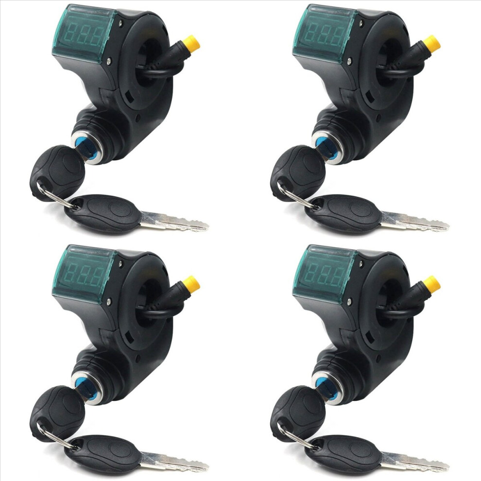4X Lgnition Lock Key Thumb Throttle Voltmeter Digital Voltage Display Switch 3Pin For M365 Universal 4852070756662