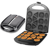 1400W Cookie Maker with DualSide Fast Heating, Nonstick Mini Waffle and Pancake Maker for Desserts
